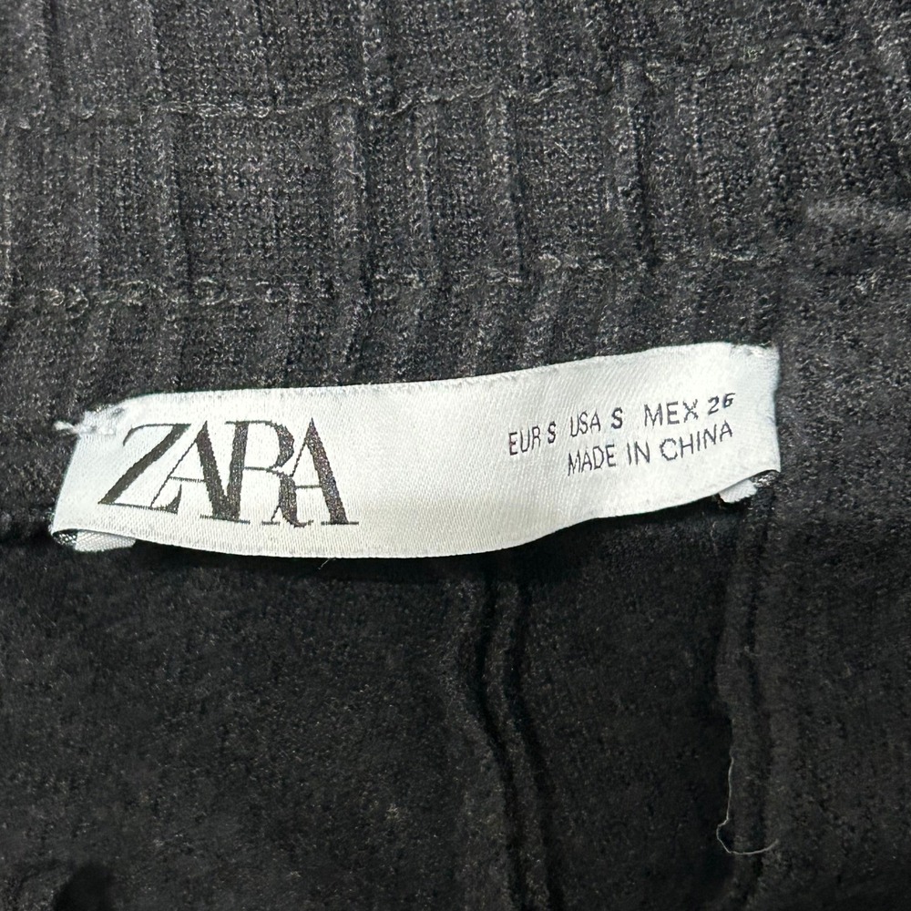 Zara Joggers Womens Size S Black Casual Elastic Waist Drawstring Sweatpants - Picture 7 of 9